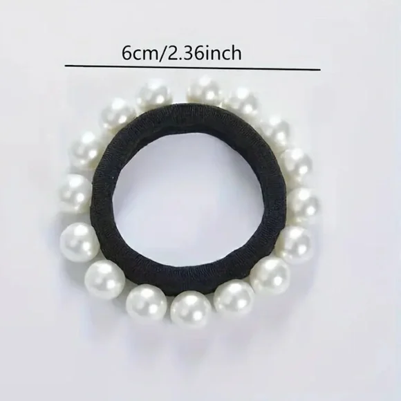 1PC Elegant Faux Pearl Hair Ties - Picture 7 of 7
